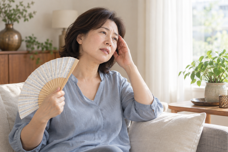 생리 주기 변화와 안면홍조·열감은 갱년기에 가장 흔하게 나타나는 신체 변화입니다.